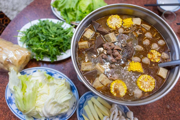 Taiwanese Keuken Gember Eend Soep — Stockfoto