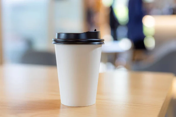 Бумажная Чашка Горячего Кофе Кафе — стоковое фото