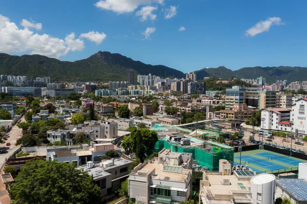 Kowloon Tong, Hong Kong - 15 Temmuz 2022: Hong Kong şehrinin en iyi manzarası