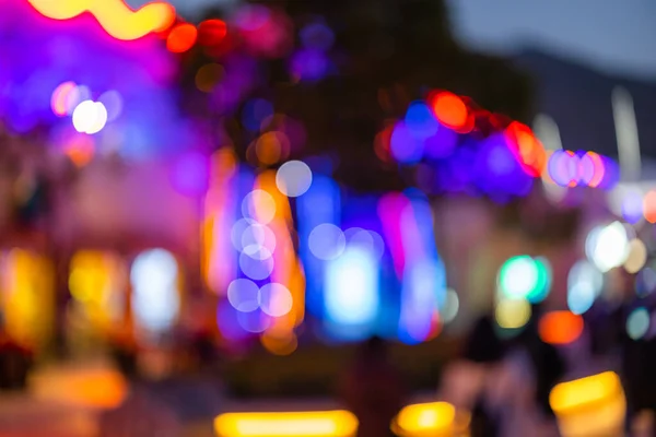 Blur View Theme Park Night — Stock Photo, Image