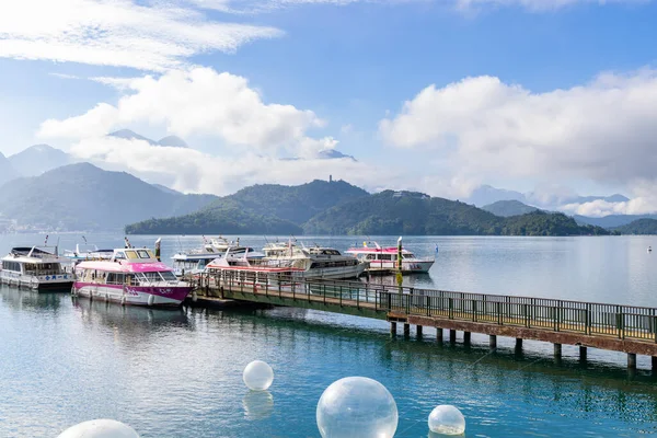 Nantou Taiwan Oktober 2022 Sun Moon Lake Steg Nantou Von — Stockfoto