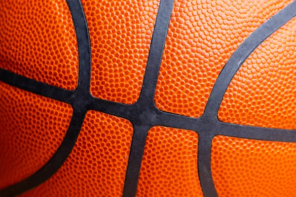 Oranje Basketbal Textuur Huid Close — Stockfoto