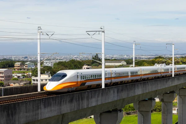 Taichung Tayvan Kasım 2022 Tayvan Yüksek Hız Treni Taichung Kırsalında — Stok fotoğraf