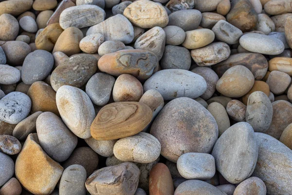 Гальковий Камінь Над Морським Пляжем Фону — стокове фото