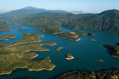 Hong Kong Tai Lam Chung rezervuarının en üst görüntüsü