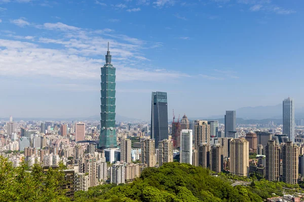 Taipei Tayvan Nisan 2022 Taipei Şehrinin Ufuk Çizgisi — Stok fotoğraf