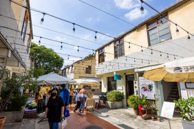 Taichung, Tayvan - 27 Ekim 2022: Tayvan 'ın Taichung kentindeki Shenji Yeni Köyü