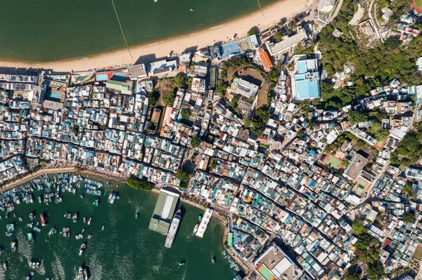 Vista Arriba Hacia Abajo Isla Cheung Chau Ciudad Hong Kong — Foto de Stock
