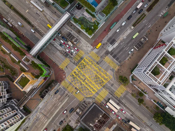 Sham Shui Hongkong Dezember 2021 Ansicht Einer Straßenkreuzung Der Stadt — Stockfoto