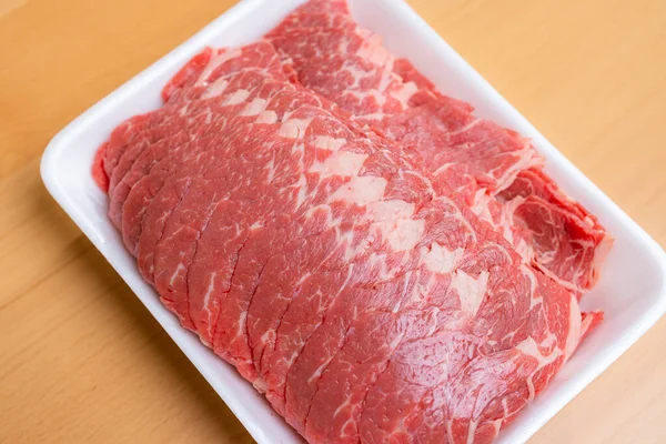 Envase Carne Fresca Res Cruda — Foto de Stock