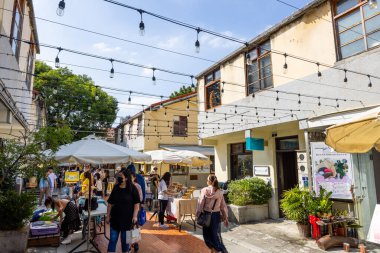 Taichung, Tayvan - 27 Ekim 2022: Tayvan 'ın Taichung kentindeki Shenji Yeni Köyü