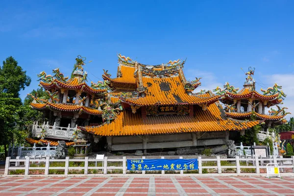 Nantou Taiwan October 2022 Jiji Wuchang Temple Earthquake Museum Nantou — Stock Photo, Image