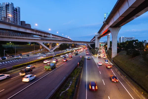 2022年10月4日 台湾第一条国道通宵通车 — 图库照片
