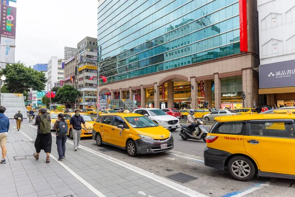 Tajpej Tajwan Października 2022 Ulica Miasta Tajpej Dystrykcie Zhongshan — Zdjęcie stockowe