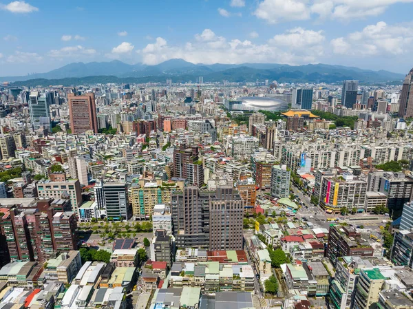 Taipei Tayvan Eylül 2022 Taipei Şehrinin Havadan Görünüşü — Stok fotoğraf