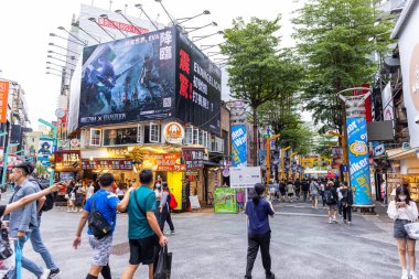 Taipei, Tayvan - 08 Ekim 2022: Tayvan 'ın Ximending ilçesi