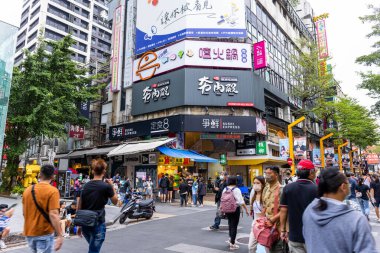 Taipei, Tayvan - 08 Ekim 2022: Tayvan 'ın Ximending ilçesi