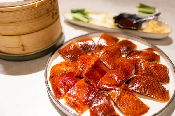 Kaczka Pekińska Azjatyckie Chińskie Jedzenie — Zdjęcie stockowe