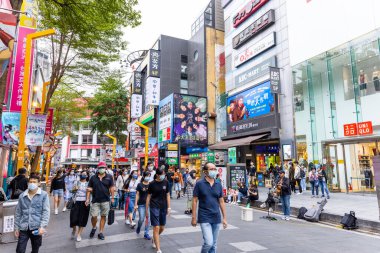 Taipei, Tayvan - 08 Ekim 2022: Tayvan 'ın Ximending ilçesi