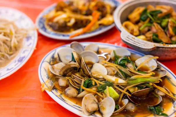Taiwanese Local Cuisine Different Dishes Seafood Store — Stock Photo, Image