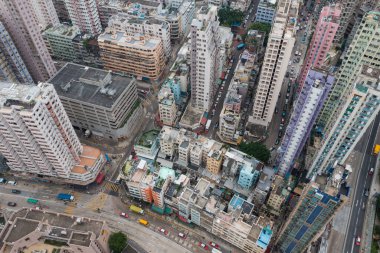 Wong Tai Sin, Hong Kong - 15 Temmuz 2021: Hong Kong şehrinin en iyi manzarası