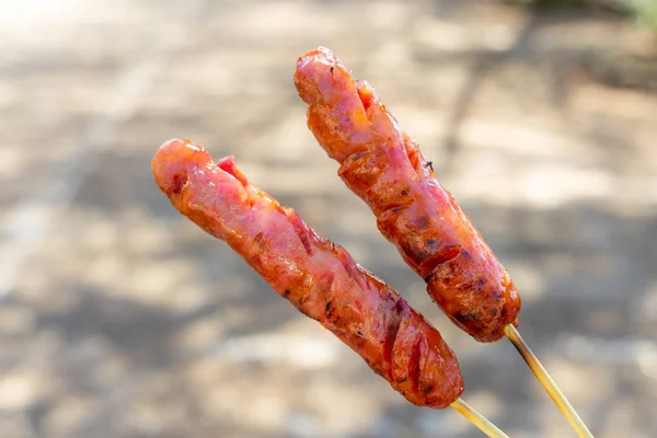 Taiwan Famous Local Street Food Grill Sausage — Stock Photo, Image