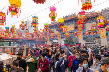 Hong Kong - 15 January 2023: Hong Kong Wong Tai Sin temple