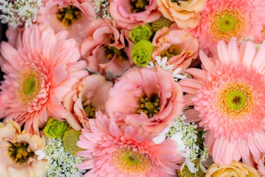Stack of different flower in a box