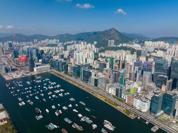 Kwun Tong Hong Kong December 2021 Top View Hong Kong — Stock Photo, Image