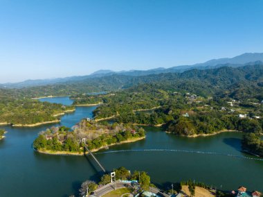 Top view of the Minute reservoir in Miaoli of Taiwan