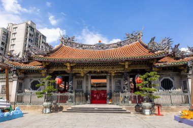 Taipei, Taiwan - 01 March 2022: Bangka Lungshan Temple in Taipei city