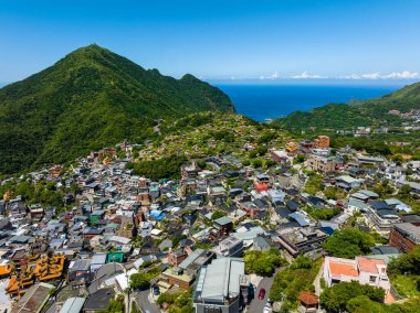 Aerial view of Jiufen in Taiwan