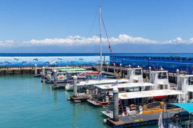 Taiwan - 25 August 2022: Pier port in Liuqiu Island in Taiwan