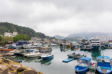 Lei Yue Mun, Hong Kong - 20 January 2023: Typhoon Shelter in Lei yue Mun