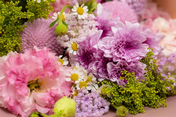 Разнообразие Фиолетового Цветка Коробке — стоковое фото