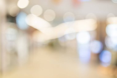 Blur view of indoor shopping center