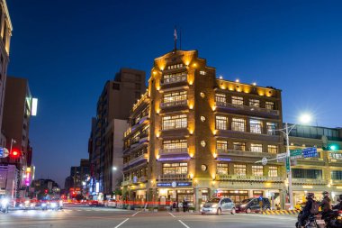 Tainan, Taiwan - 23 February 2023: Hayashi Department Store in Tainan at night