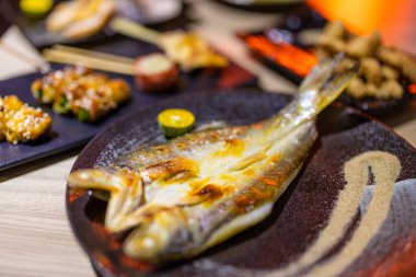 Japanese restaurant with lots of different grilled Skewer 