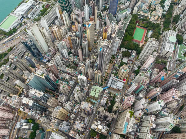 Hong Kong Febrero 2022 Vista Superior Ciudad Hong Kong Sheung — Foto de Stock