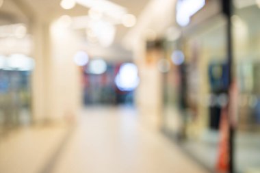 Blur view of indoor shopping mall 