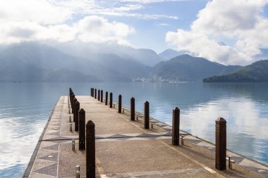 Long walkway over the sun moon lake in Nantou of Taiwan