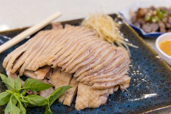 Scheibe Vom Gänsegericht Restaurant — Stockfoto