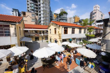 Taichung, Tayvan - 21 Ekim 2022: Tayvan 'ın Taichung kentindeki Shenji Yeni Köyü