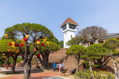 Tainan, Tayvan - 21 Şubat 2023: Tayvan Tainan 'daki Anping Old Fort