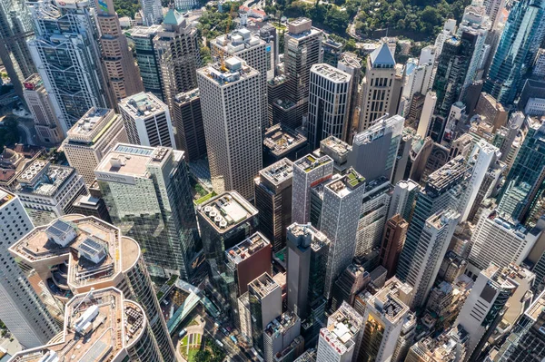 Hong Kong Kasım 2021 Hong Kong Şehrinin Hava Manzarası — Stok fotoğraf