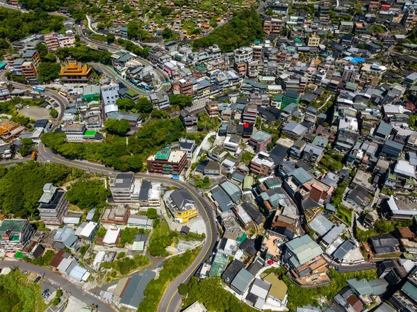 Drone Fly Jiufen Village Taiwan — Foto Stock