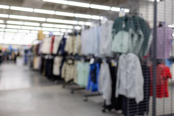 Vista Sfocata Del Negozio Abbigliamento Interno Centro Commerciale — Foto Stock