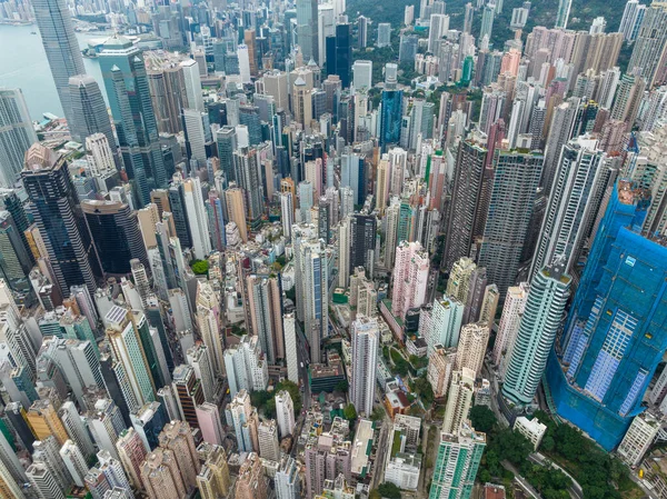 Hong Kong Lutego 2022 Widok Góry Miasto Hongkong Sheung Wan — Zdjęcie stockowe