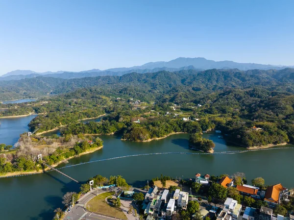 Top View Minute Reservoir Miaoli Taiwan — Stockfoto