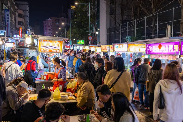Taipei Tayvan Mart 2023 Tayvan Ningxia Karayolu Gece Pazarı — Stok fotoğraf